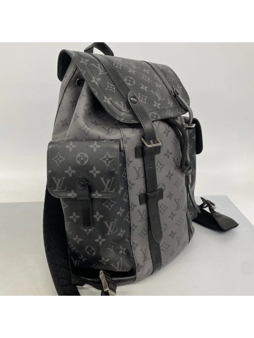 Louis Vuitton Backpack Monogram Eclipse Reverse Christopher MM Black Gray